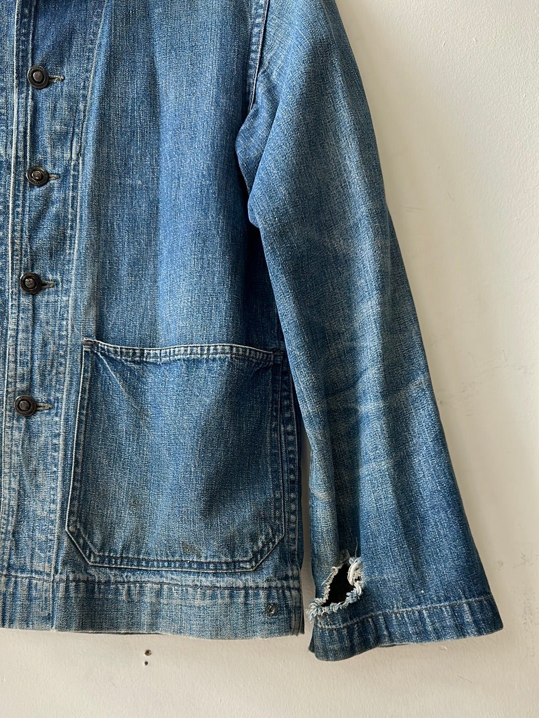 1940s US Navy Denim Shawl Collar Jacket