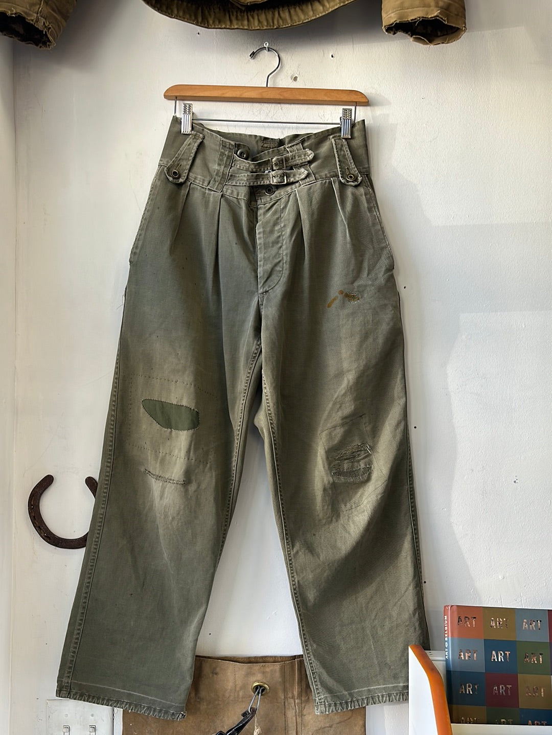 Men's Green Gurkha Pants British Military 1950s Army