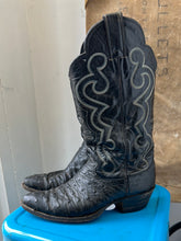 Load image into Gallery viewer, Ostrich Cowboy Boots - Black - Size 7.5 M 9 W
