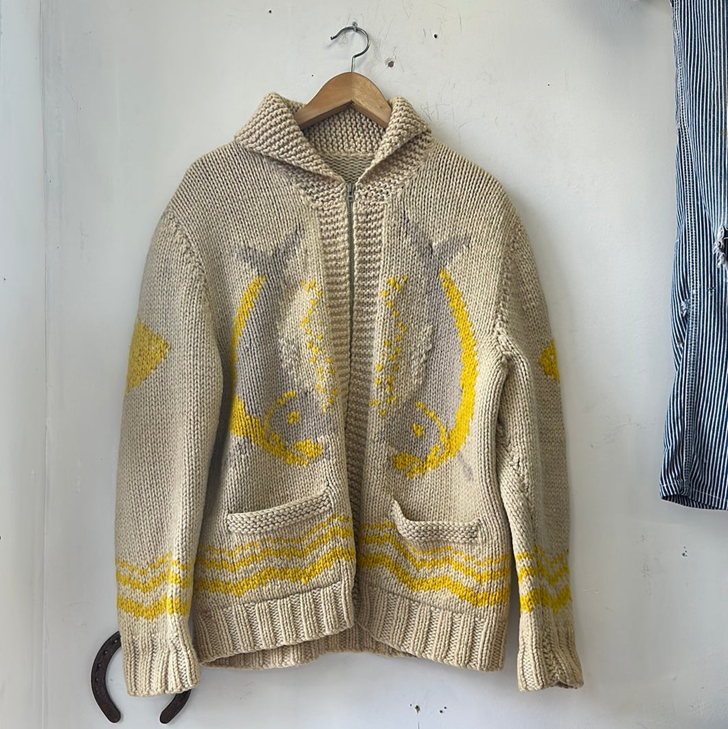 1960s Fish Cowichan Sweater