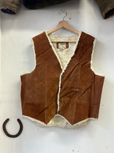 Load image into Gallery viewer, 1970s Steer Brand Suede Shearling Vest
