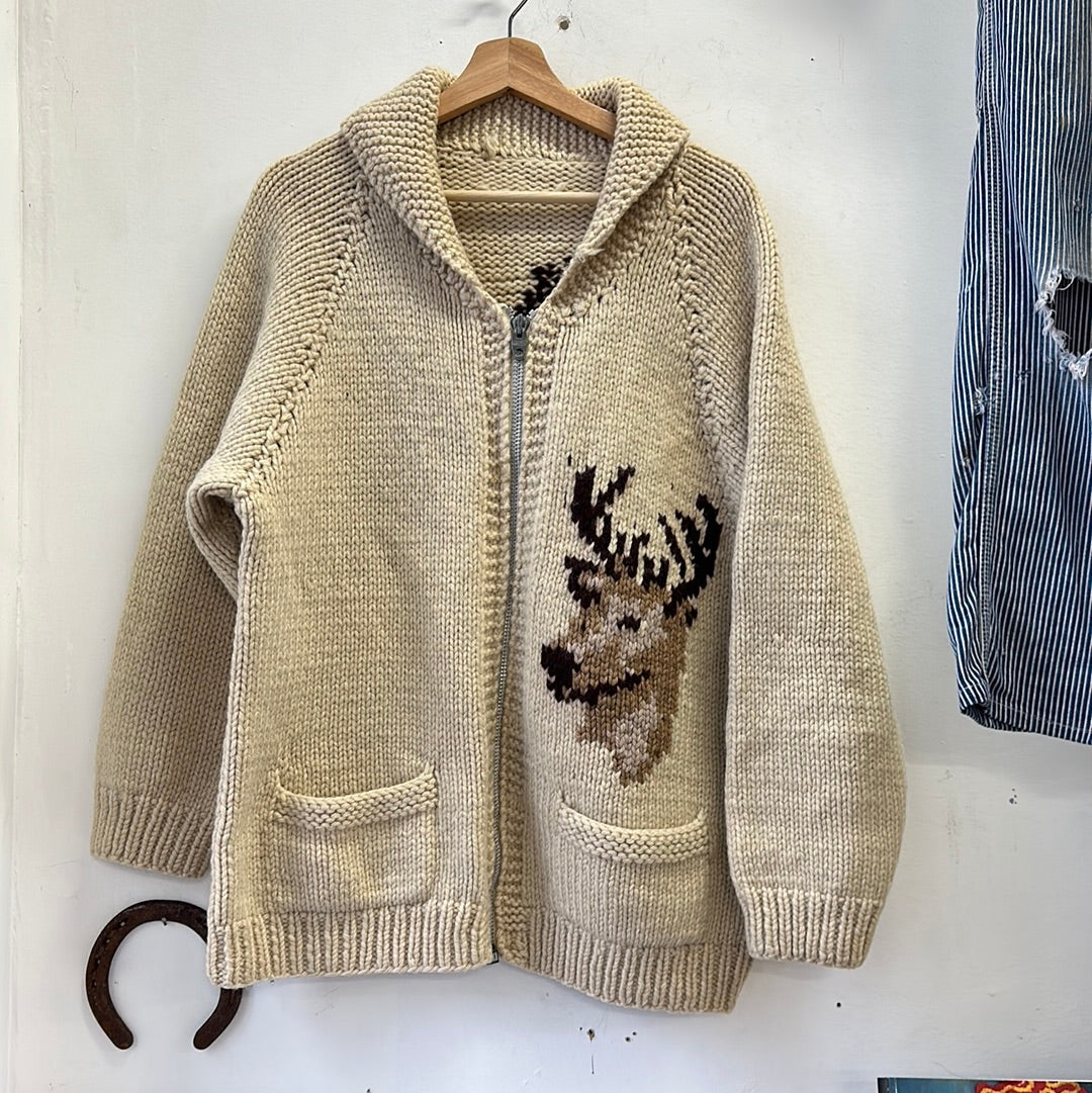 1960s Deer Cowichan Sweater