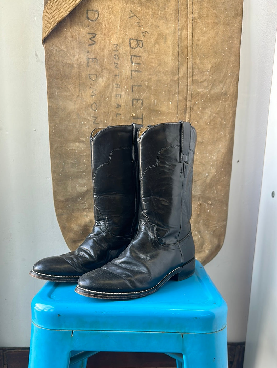 Tony Lama Roper Boots - Black - Size 6 W