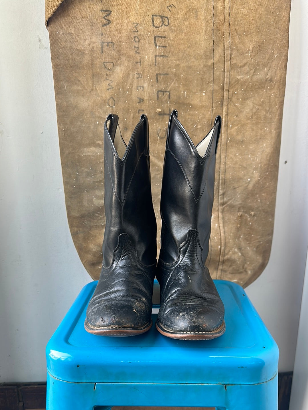 Laredo Roper Boots - Black - Size 7 M 8.5 W
