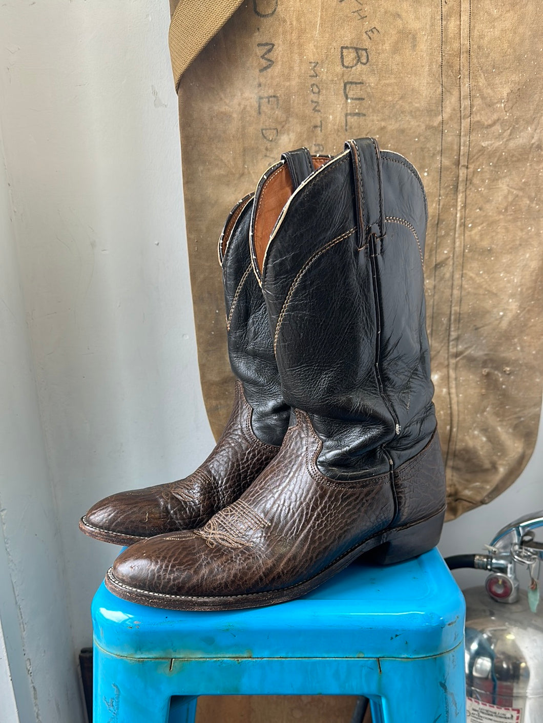 Wrangler Cowboy Boots - Brown/Black - Size 11.5 M