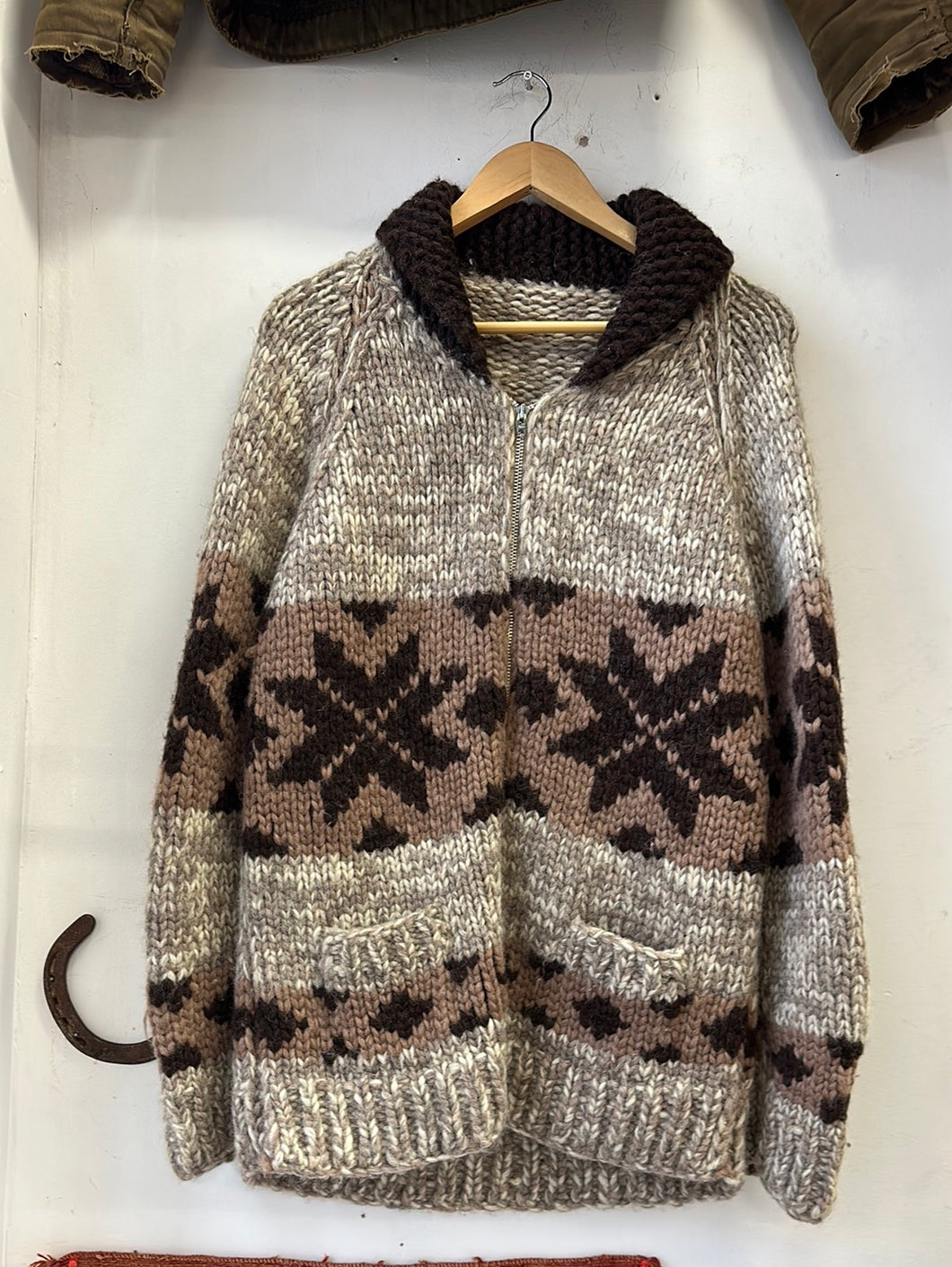 1960s Snowflake Cowichan Sweater