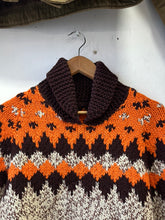 Load image into Gallery viewer, 1960s/&#39;70s Orange &amp; Brown Cowichan Pullover
