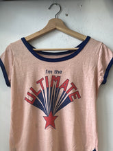 Load image into Gallery viewer, 1970s “I’m the Ultimate” Cap Sleeve Tee
