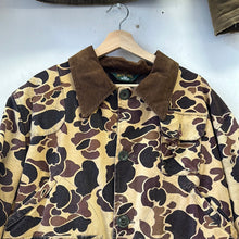 Load image into Gallery viewer, 1970s/80s Bone Dry Duck Camo Hunting Jacket
