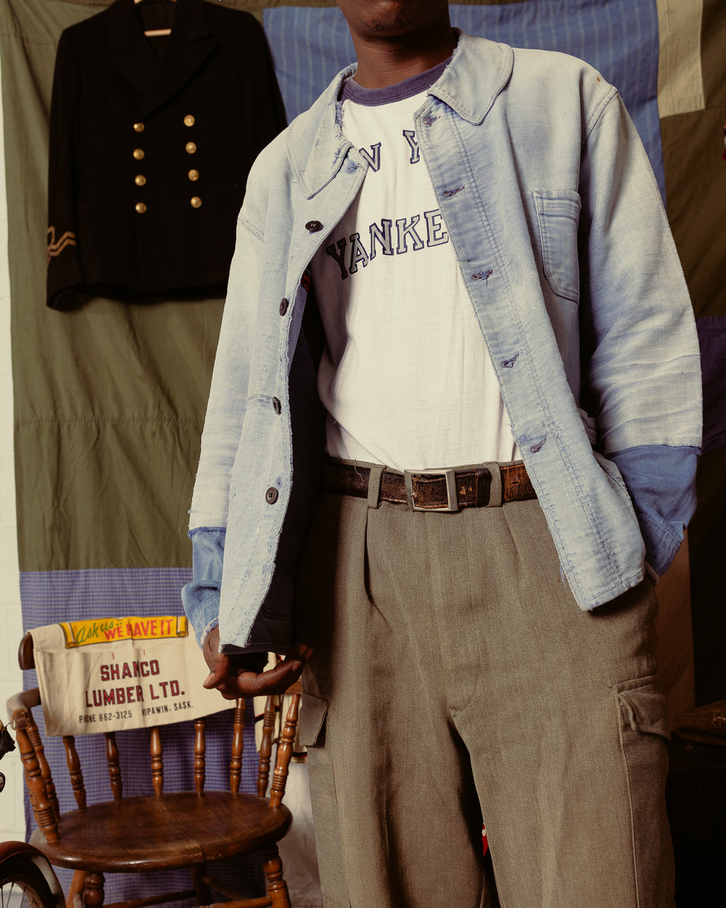 1940s French Moleskin Chore Coat