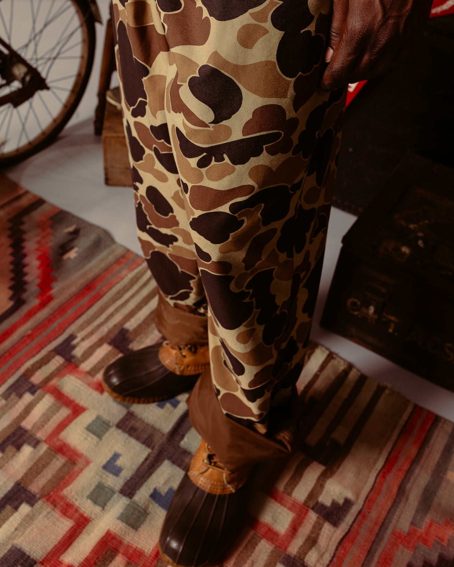 1980s Camo Drawstring Rain Pants
