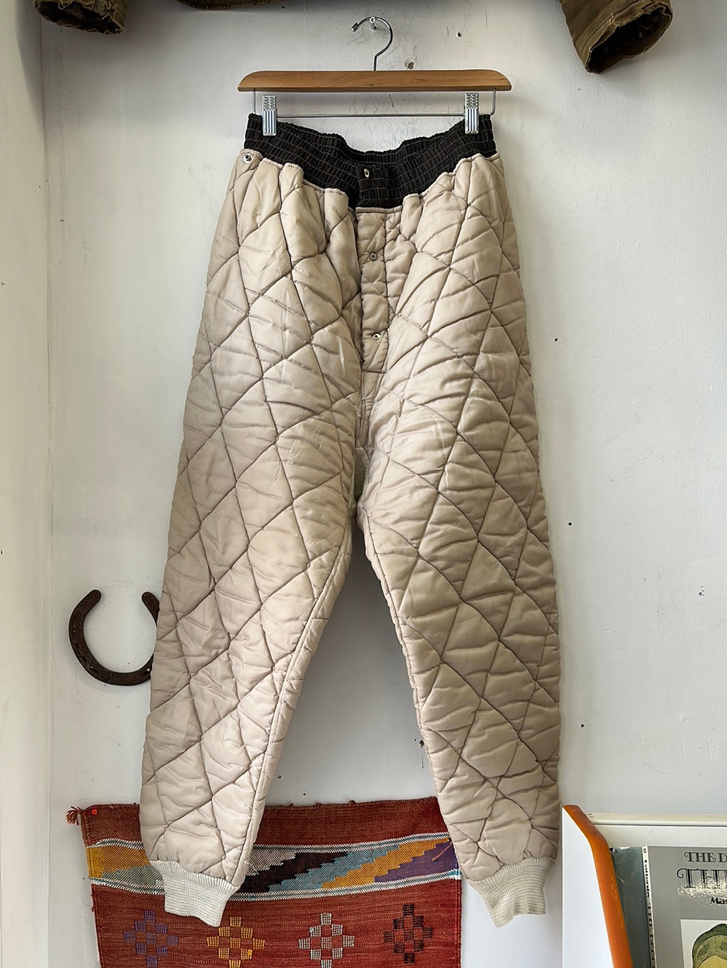1960s Cotton Lined Quilted Trousers