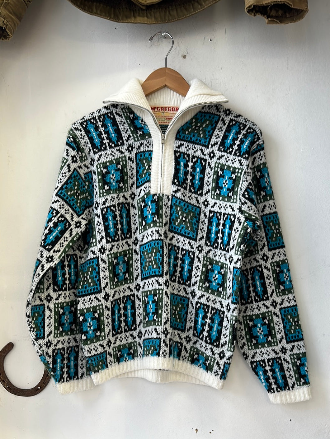 1950s McGregor Knit Half Zip Sweater