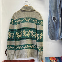 Load image into Gallery viewer, 1960s Flower Striped Cowichan Sweater
