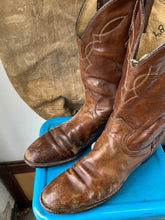 Load image into Gallery viewer, Justin Cowboy Boots - Brown - Size 10.5 M - 12 W
