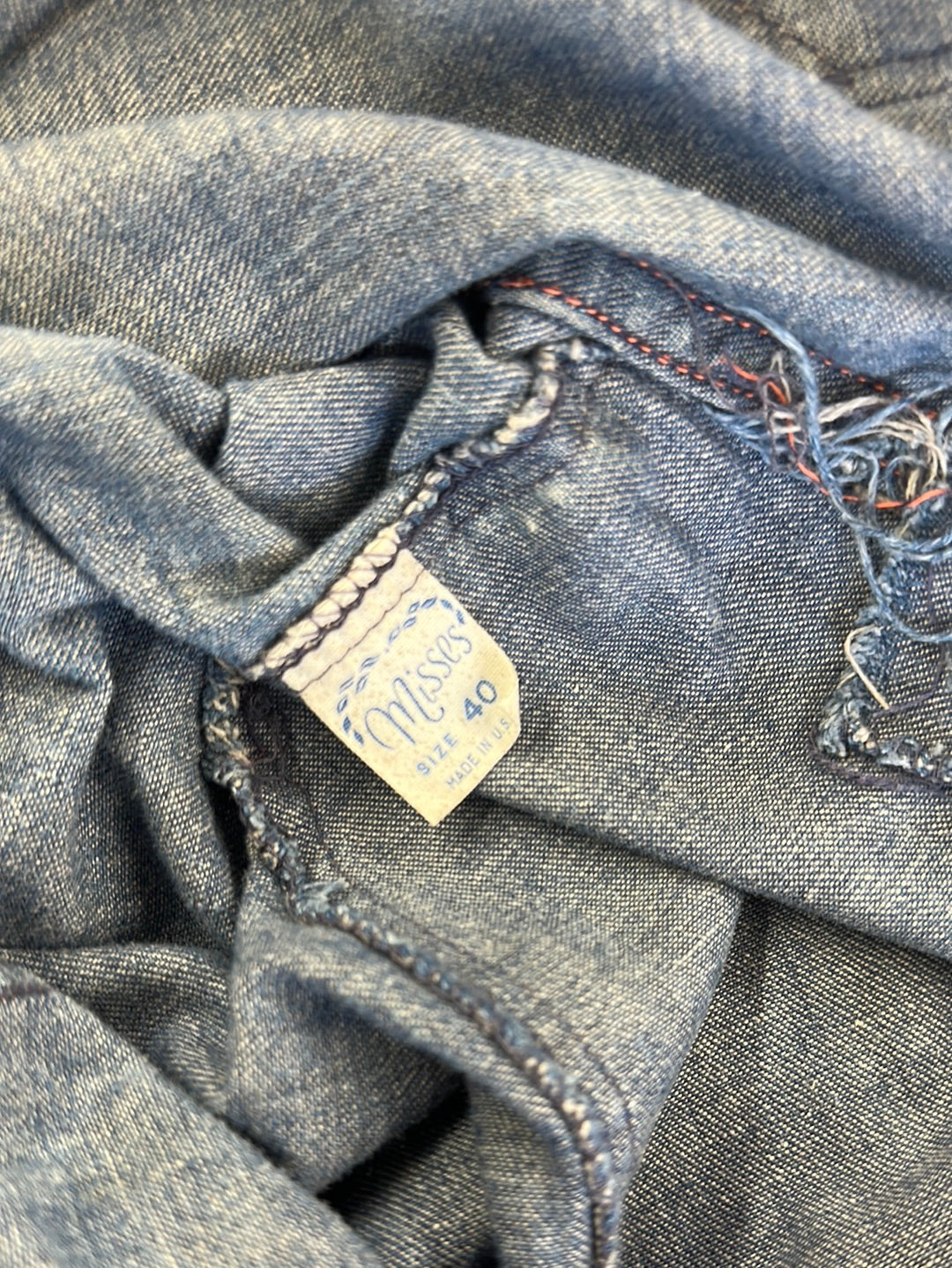1950s Blue Bell Side Zip Denim