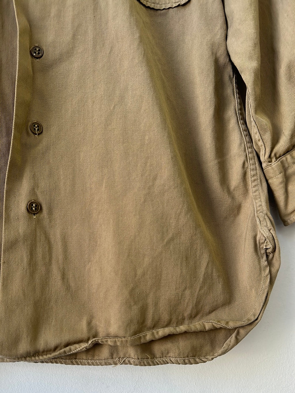 1940s Military Officers Patched Shirt