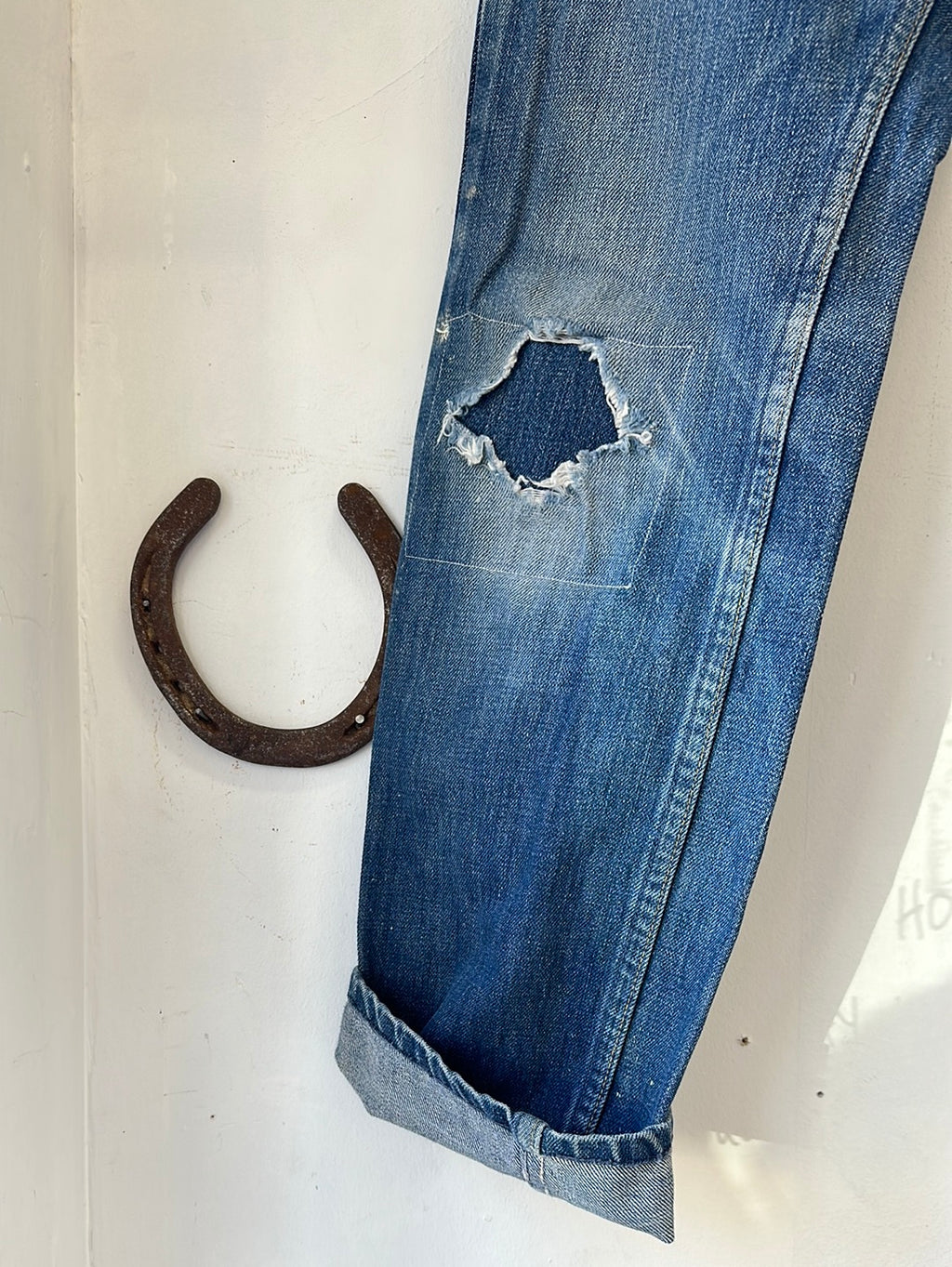 1950s/'60s Mended Selvedge Denim 26×31