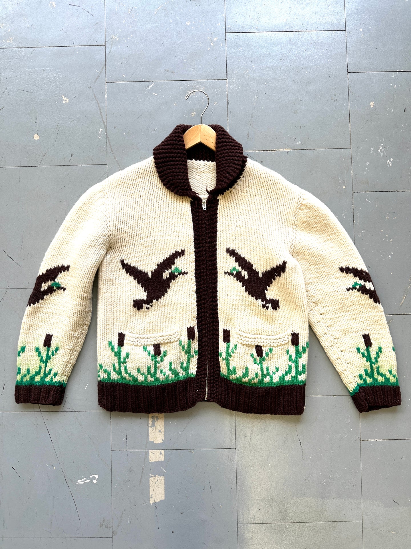 1960s Geese Cowichan Sweater