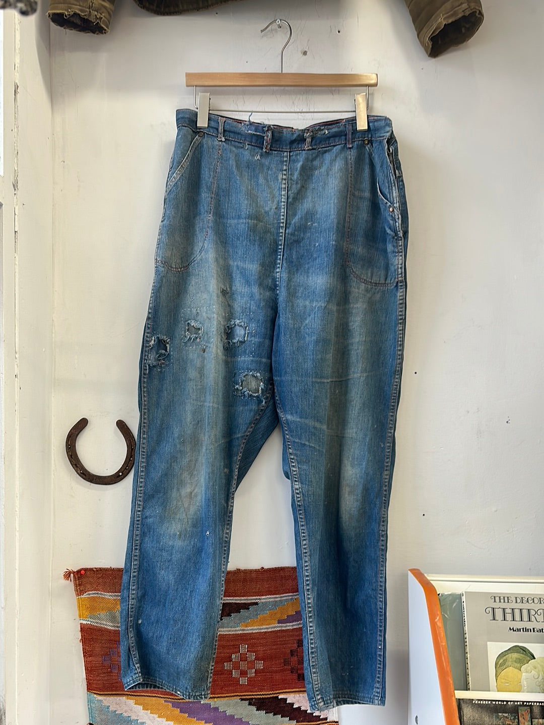 1950s Blue Bell Side Zip Denim