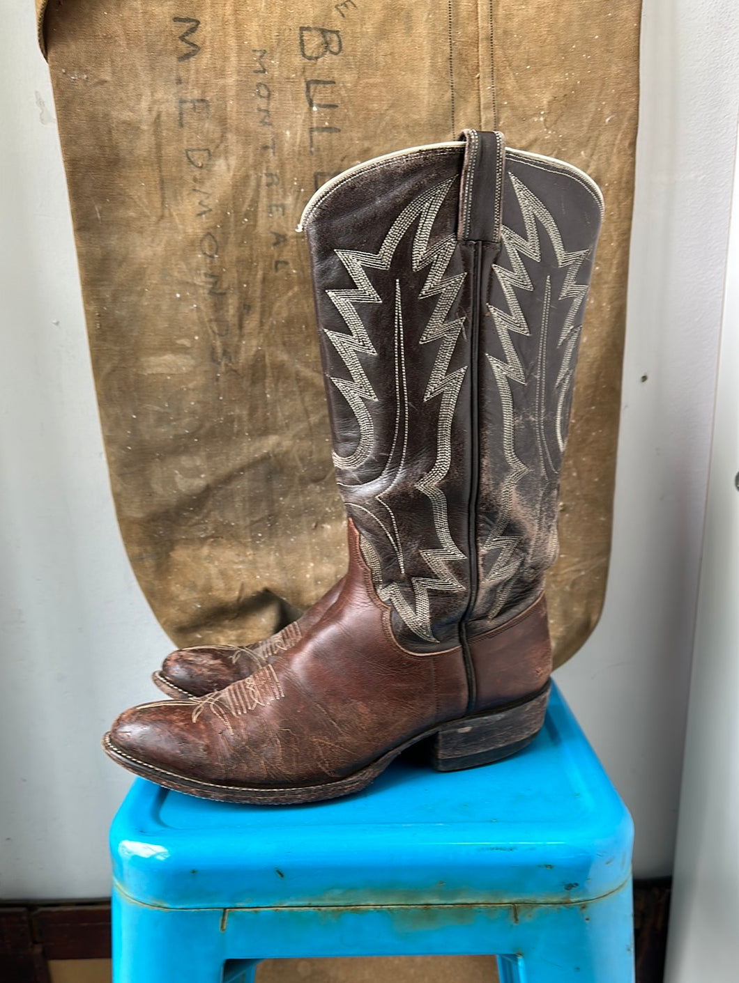 Rusty Franklin Cowboy Boots - Tall Brown - Size 10/11 M