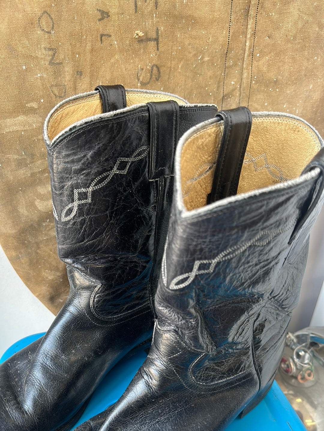 Justin Roper Boots - Black - Size 11 M 12.5 W