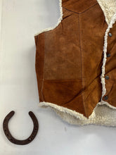 Load image into Gallery viewer, 1970s Steer Brand Suede Shearling Vest
