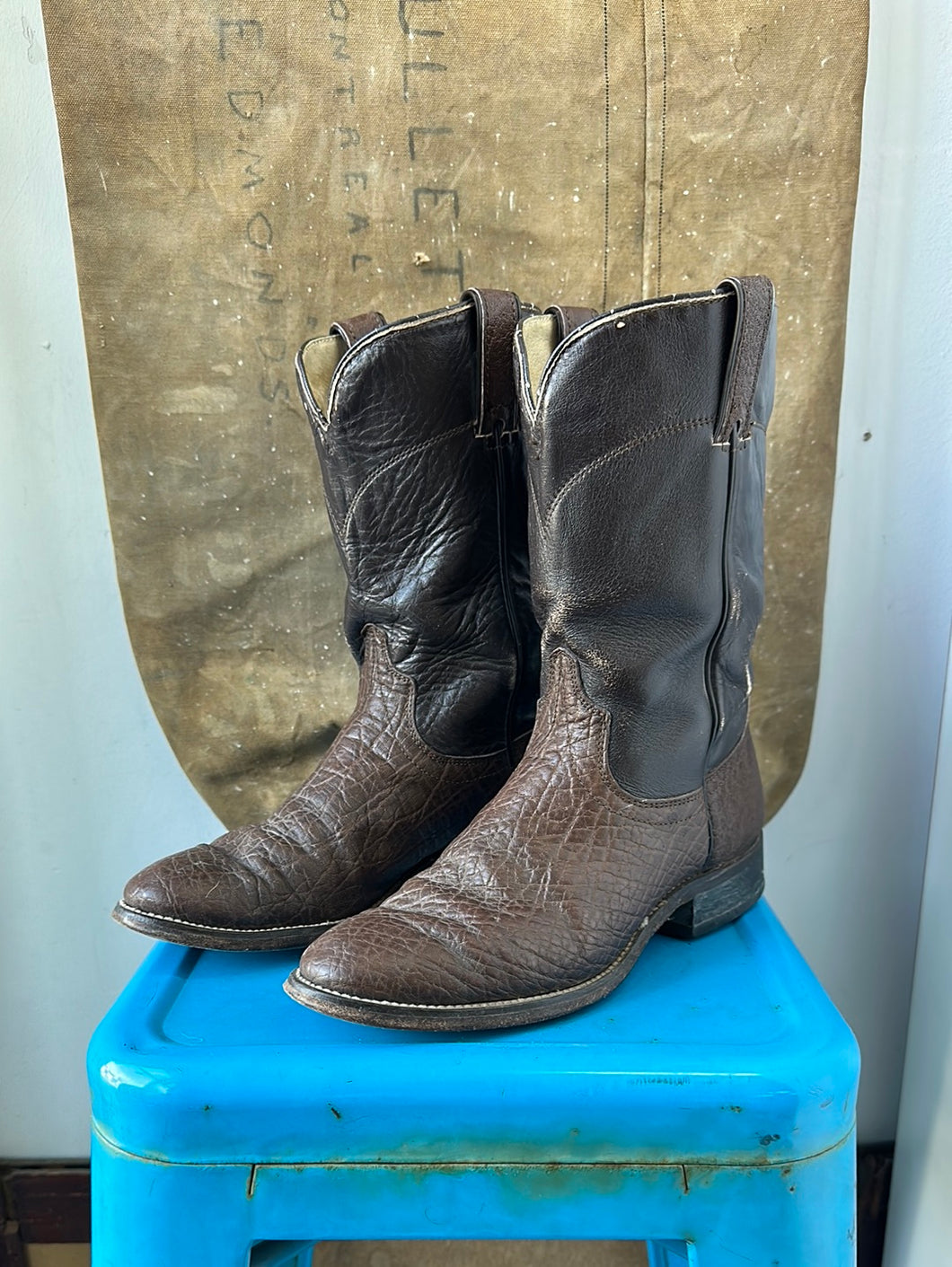 Laredo Cowboy Boots - Brown - Size 7 M 8.5 W