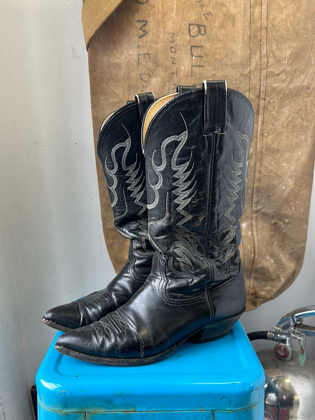 Nocona Cowboy Boots - Black - Size 9 M 10.5 W