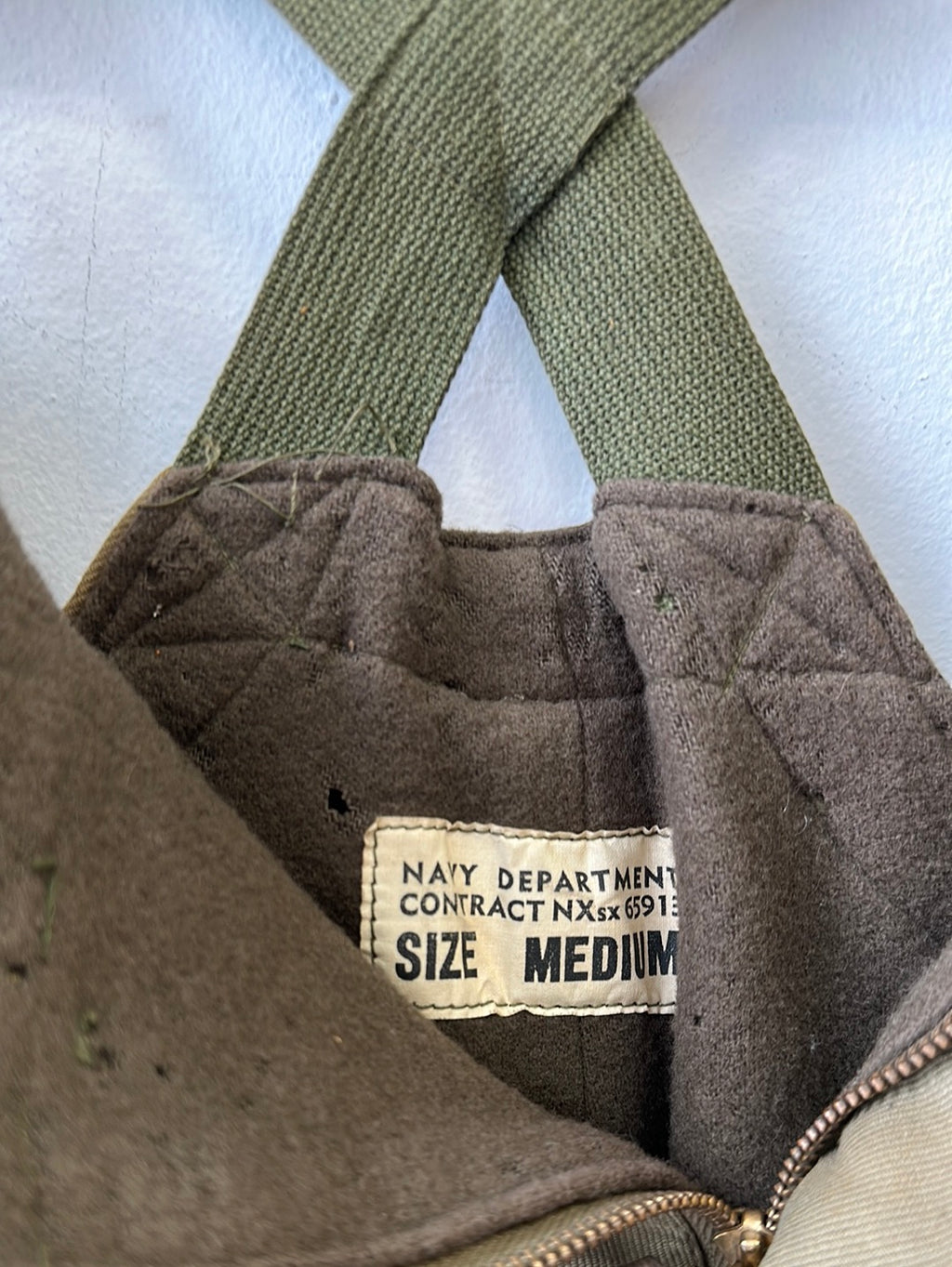 1940s USN Deck Bib - Wool-Lined Medium