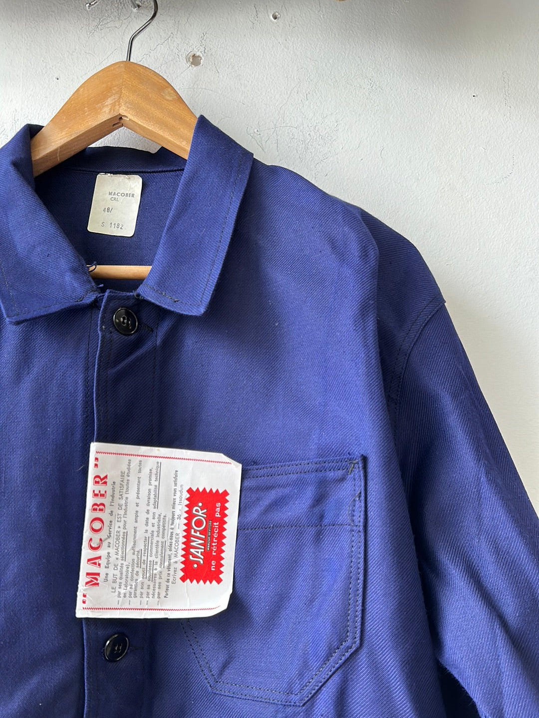 1950s Macober Blue Moleskin French Chore