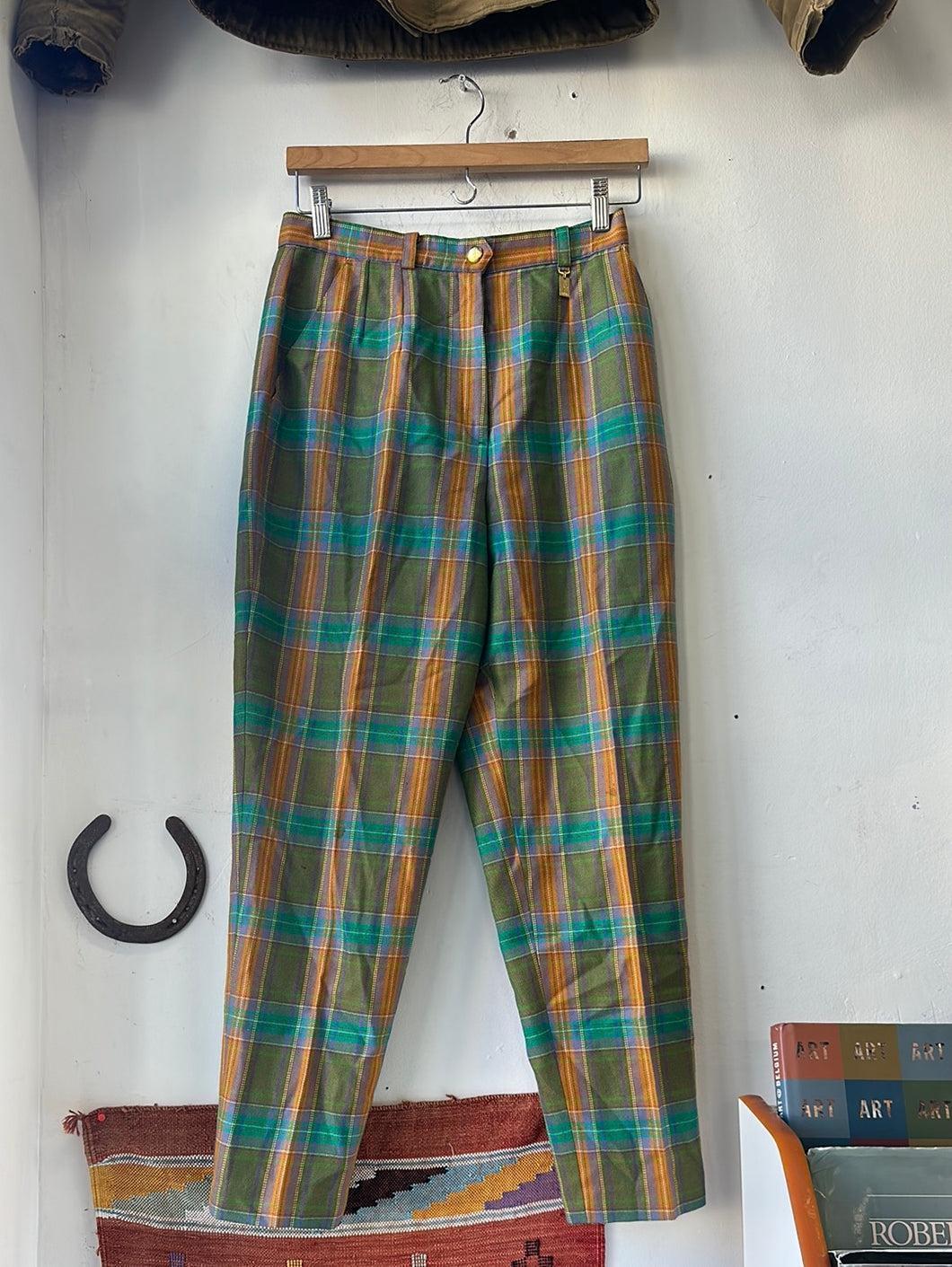 1980s Plaid Trousers