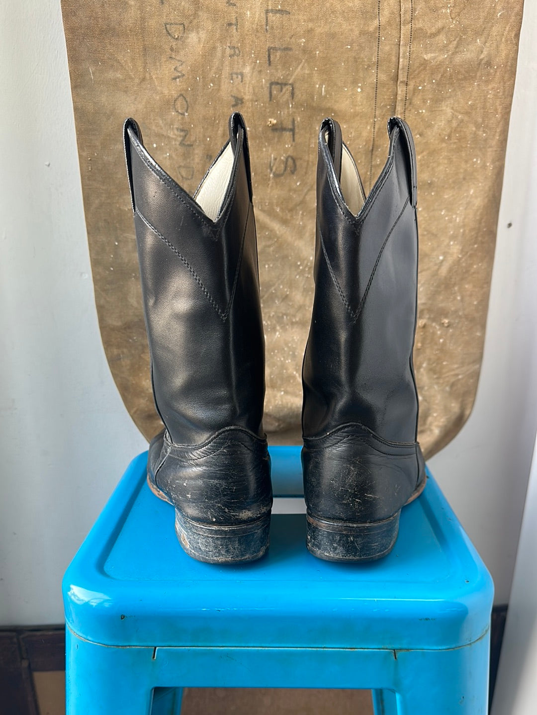Laredo Roper Boots - Black - Size 7 M 8.5 W