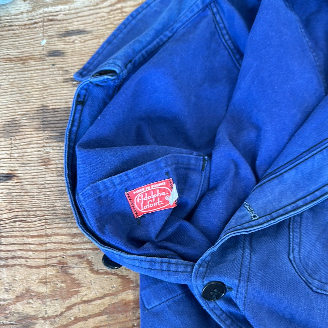1950s Aldolphe Lafont Blue Moleskin French Chore