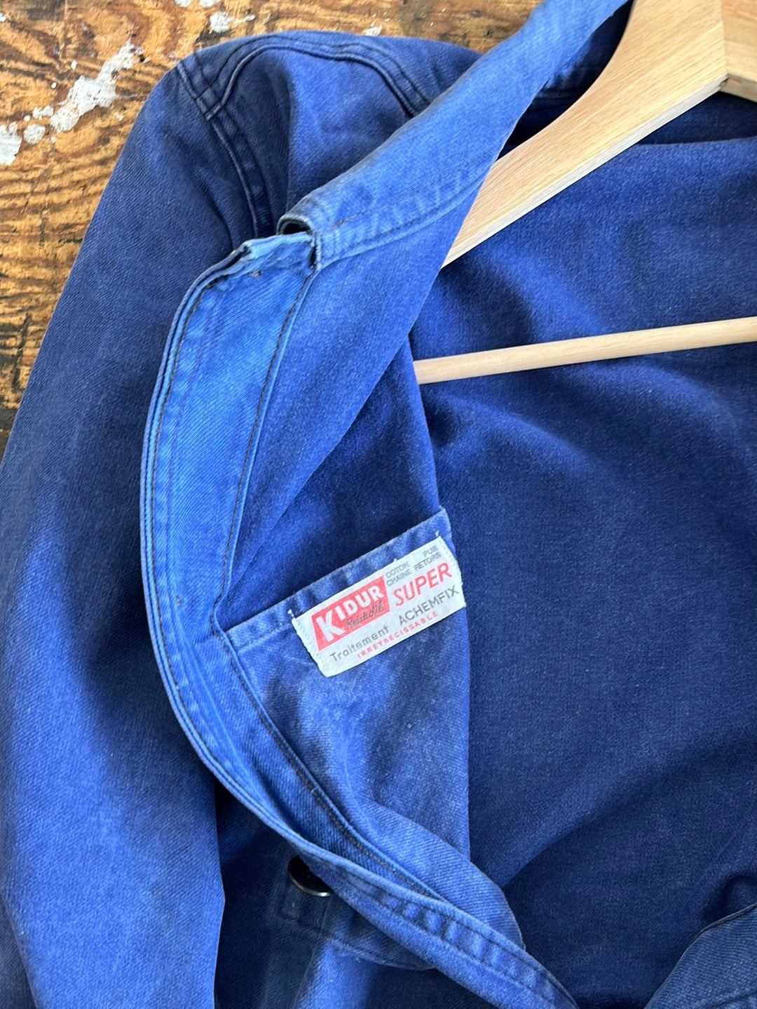 1950s Kidur Blue Moleskin French Chore
