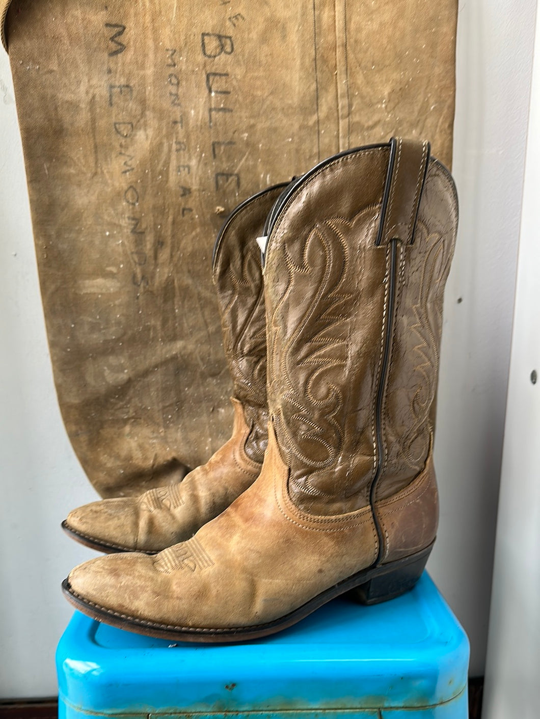 Laredo Cowboy Boots - Tall Brown - Size 10.5 M 12 W