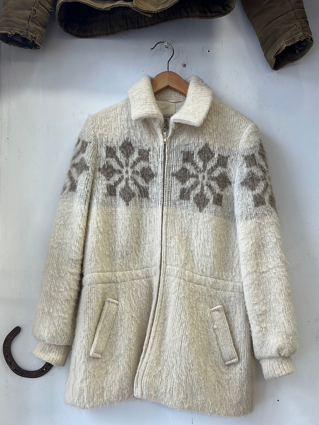 1970s Eddie Bauer Wool Zip Up Sweater