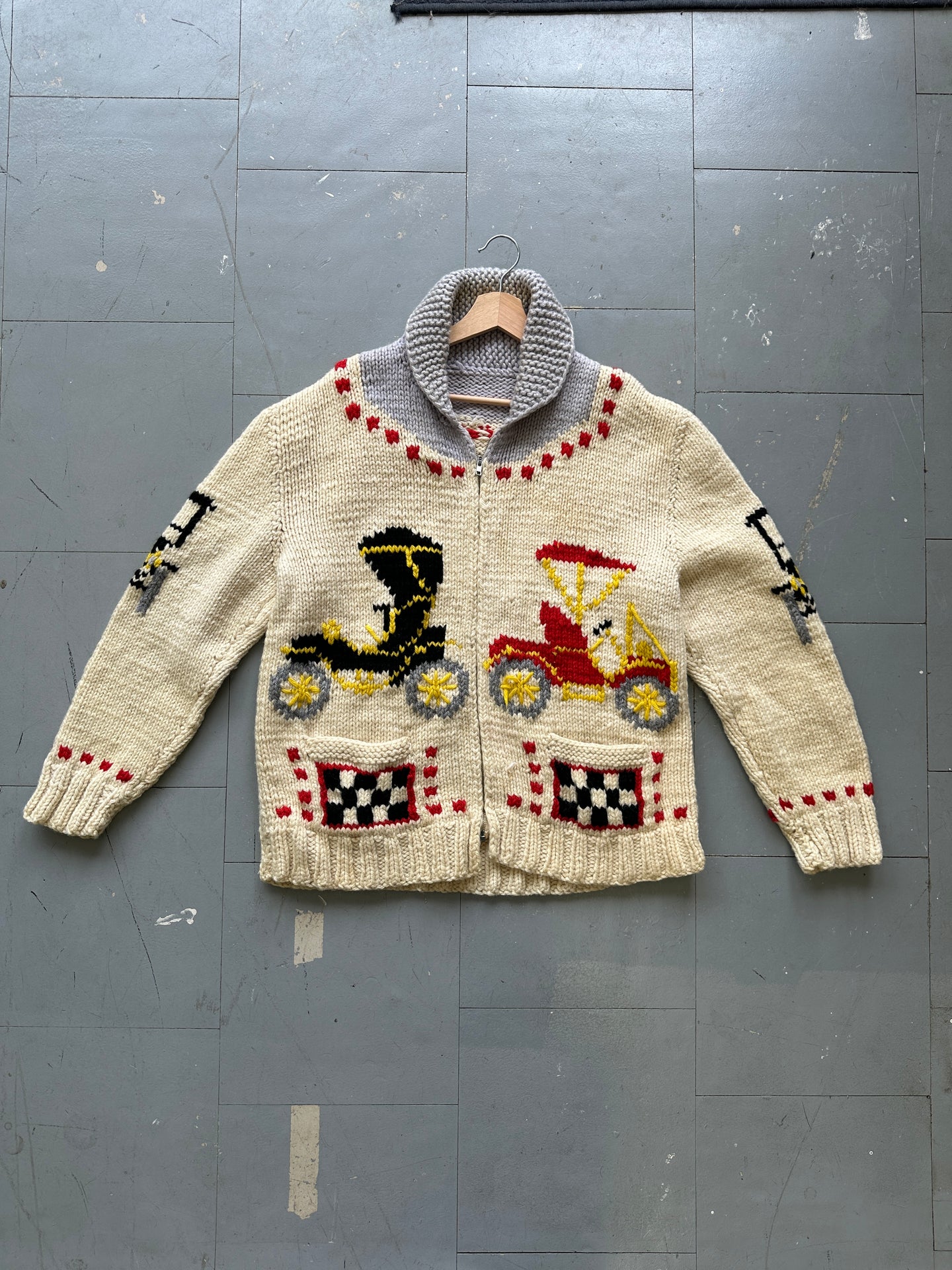 1960s Car Cowichan Sweater
