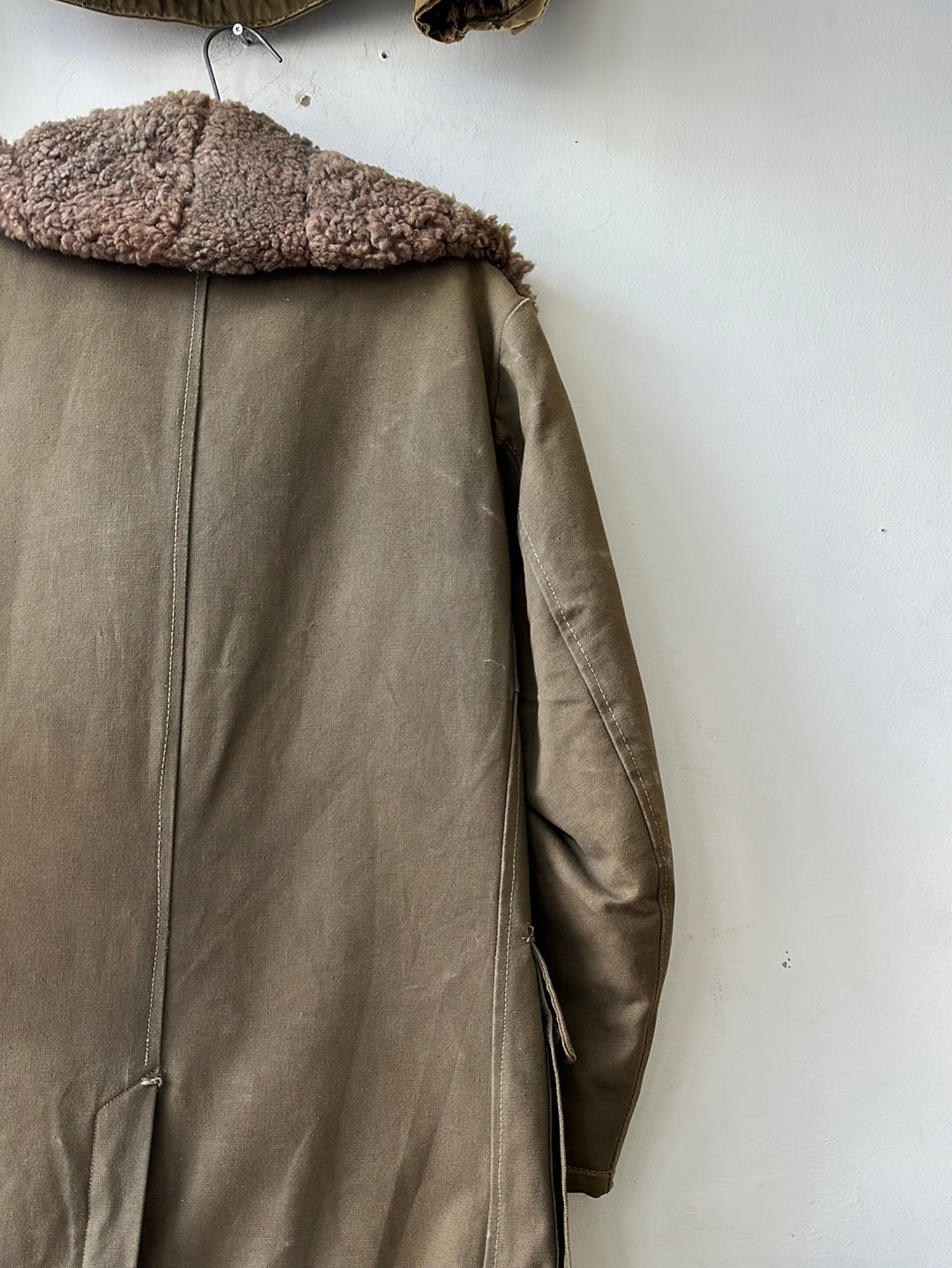 1940s Swedish Military M1909 Shearling Coat