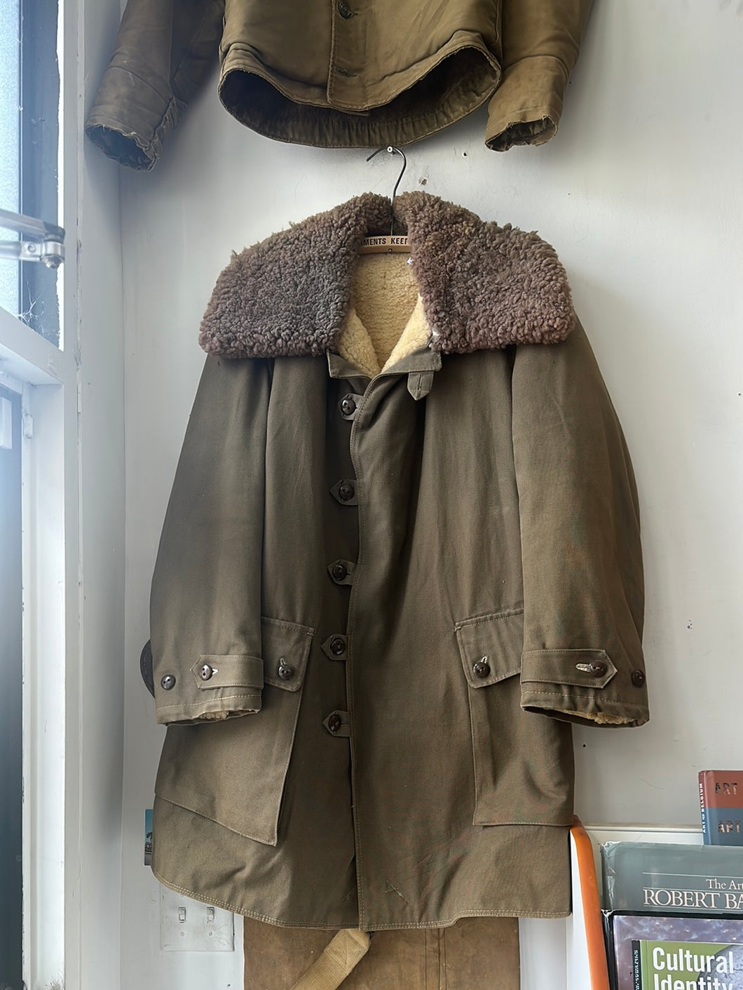 1940s Swedish Military M1909 Shearling Coat