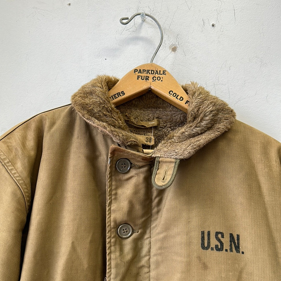 1950s US Navy N-1 Deck Jacket - 2nd Generation Size 38 “USS Miller”