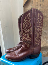 Load image into Gallery viewer, Justin Cowboy Boots - Red - Size 11 M 12.5 W
