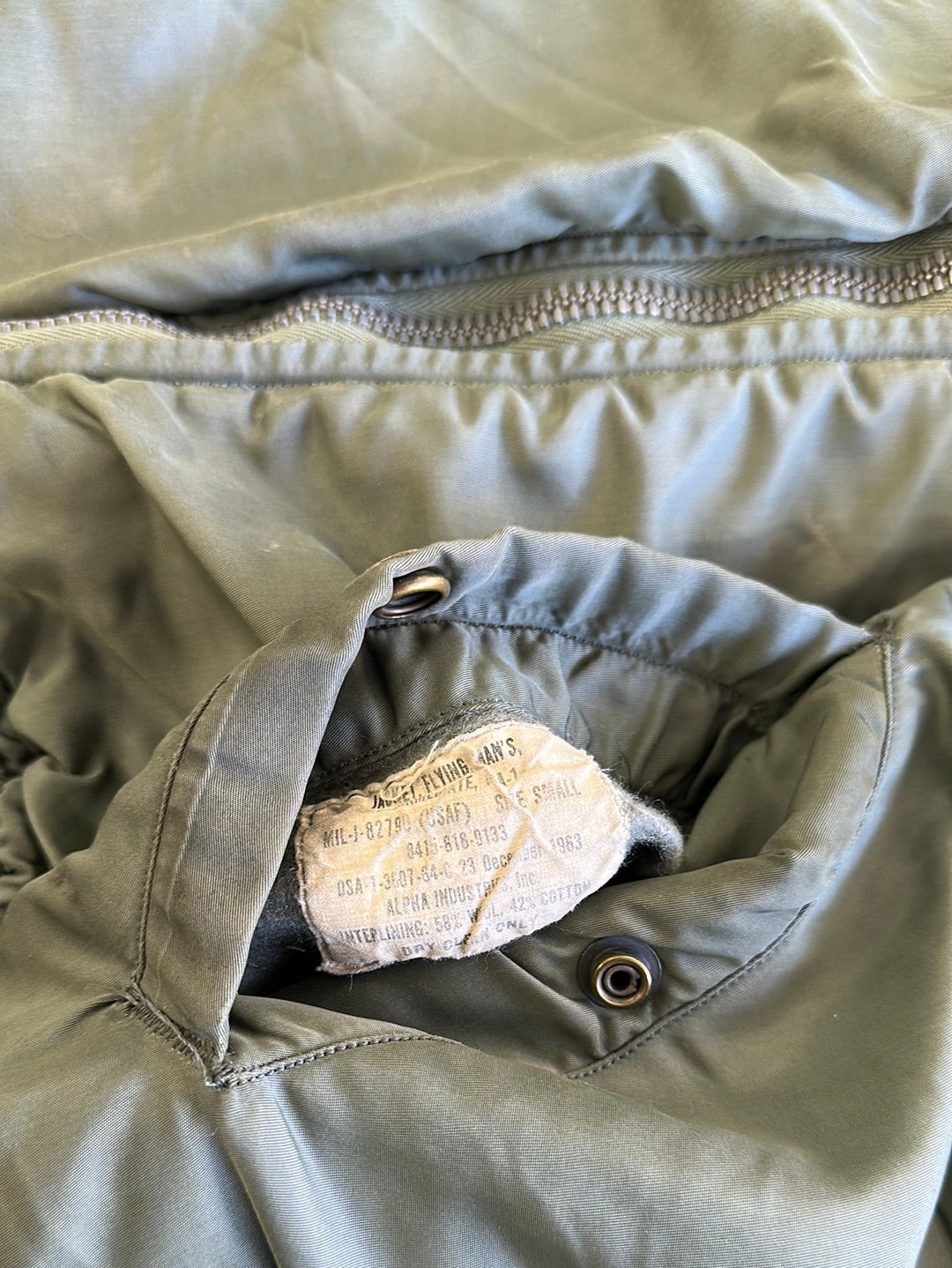 1963 First Edition Alpha Industries USAF MA-1 Bomber Small
