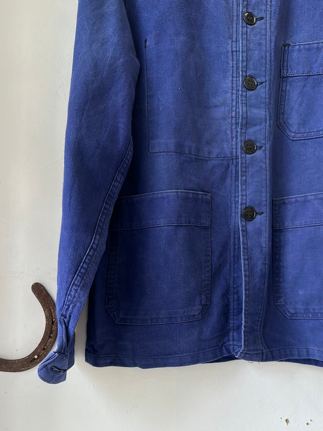 1950s Aldolphe Lafont Blue Moleskin French Chore