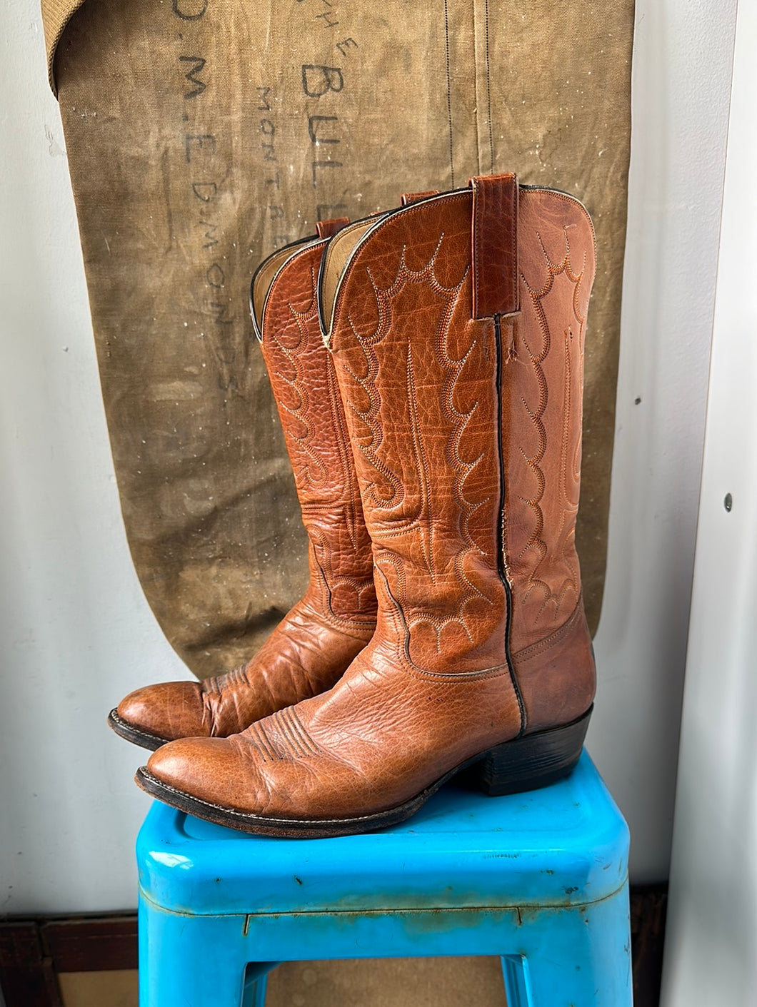 Plainsman Cowboy Boots - Brown - Size 11 M