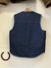 Load image into Gallery viewer, 1970s Sears Roebucks Denim Shearling Vest

