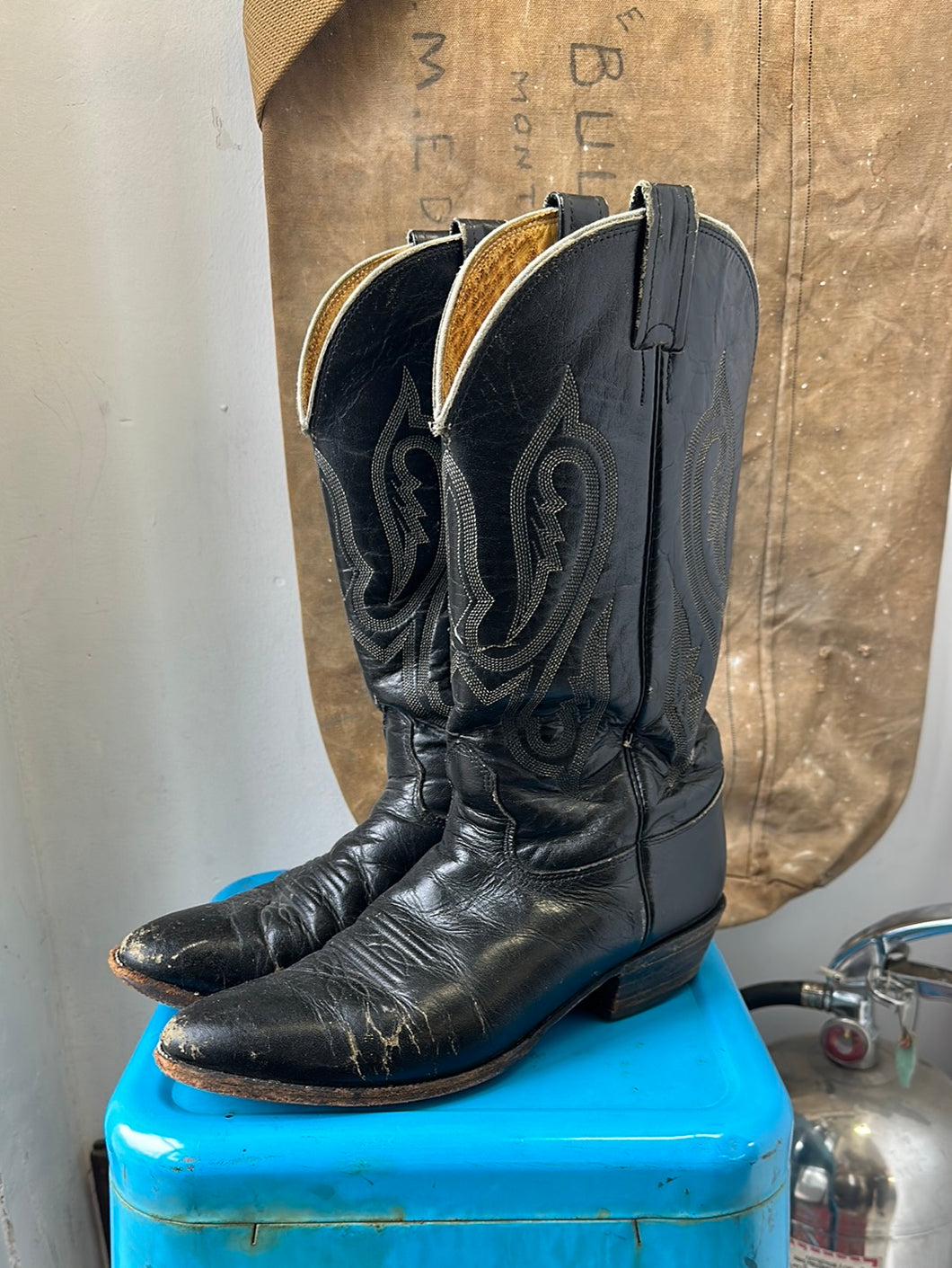 Nocona Cowboy Boots - Black - Size 10.5 M 12 W