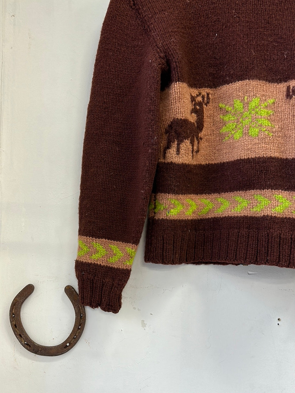 1950s/'60s Deer Cowichan Sweater
