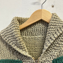 Load image into Gallery viewer, 1960s Flower Striped Cowichan Sweater
