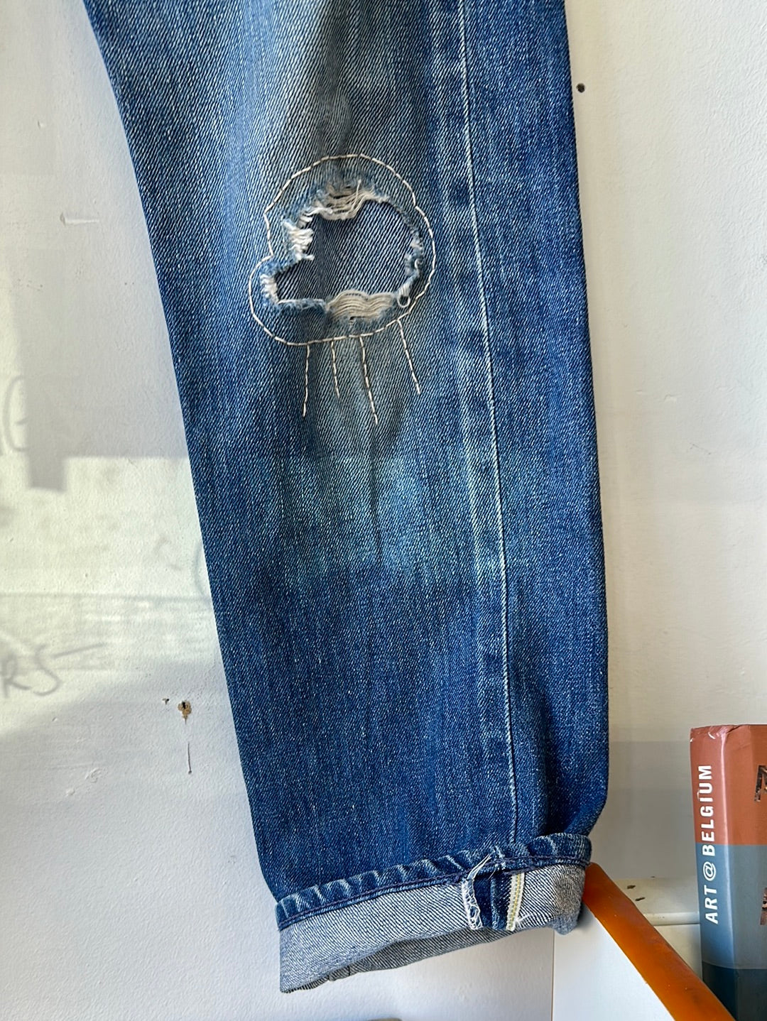 1950s/'60s Mended Selvedge Denim 26×31